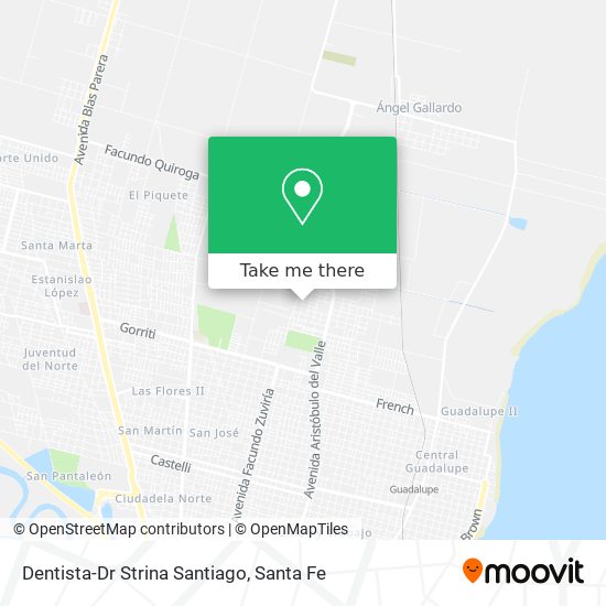 Dentista-Dr Strina Santiago map