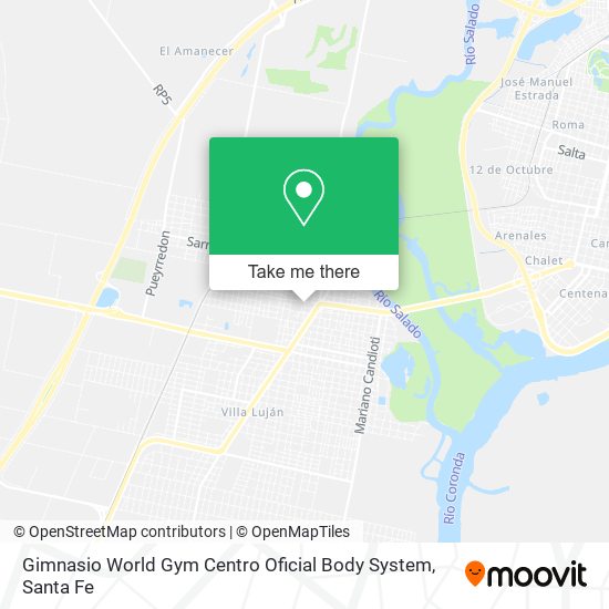 Mapa de Gimnasio World Gym Centro Oficial Body System