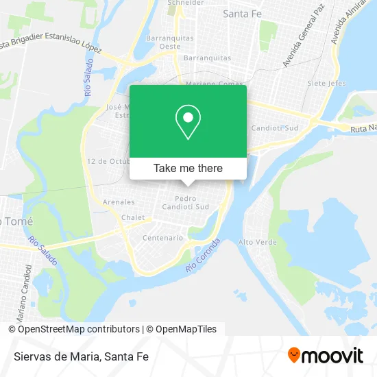 Siervas de Maria map