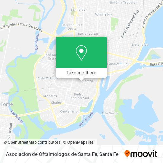 Mapa de Asociacion de Oftalmologos de Santa Fe