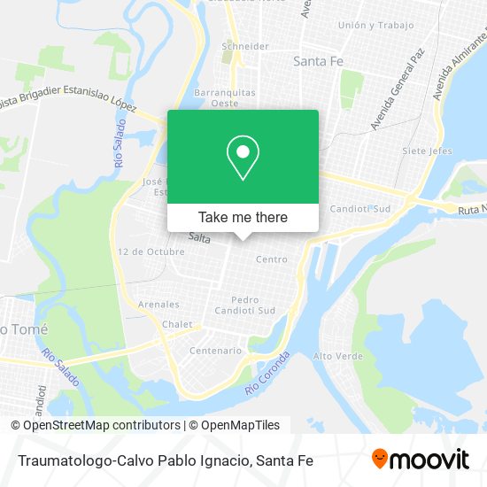 Mapa de Traumatologo-Calvo Pablo Ignacio