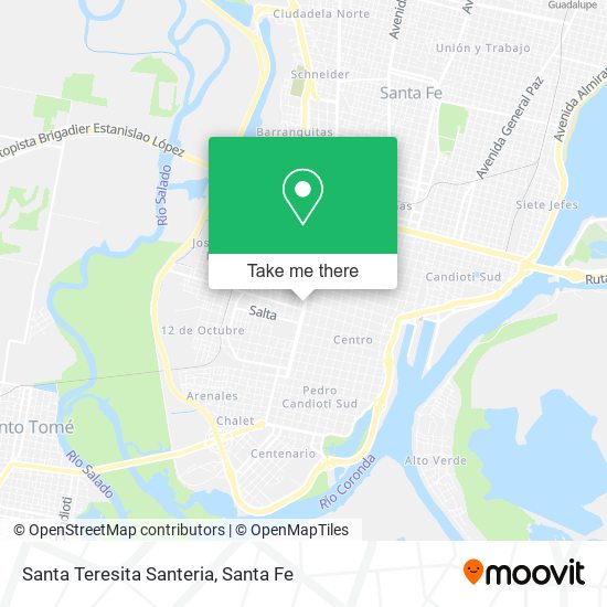 Santa Teresita Santeria map