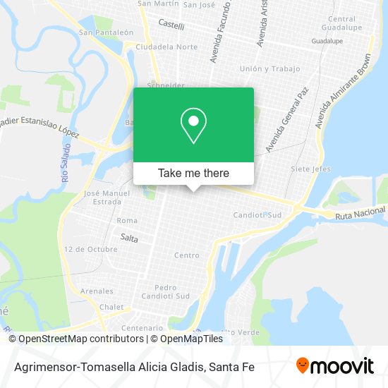 Agrimensor-Tomasella Alicia Gladis map