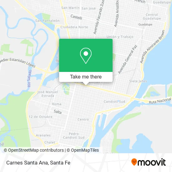 Carnes Santa Ana map