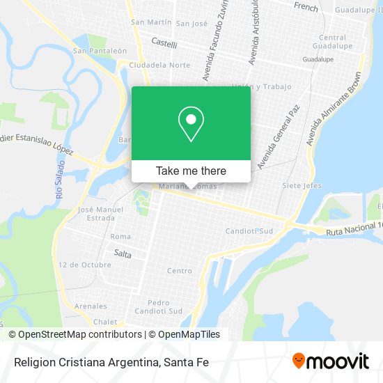 Religion Cristiana Argentina map