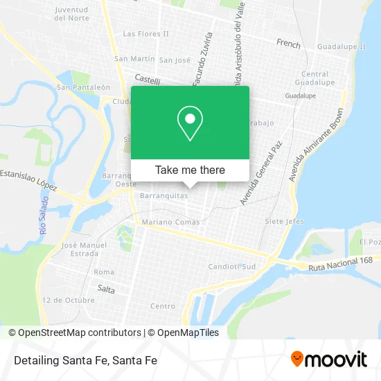 Detailing Santa Fe map