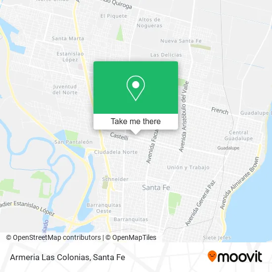Armeria Las Colonias map