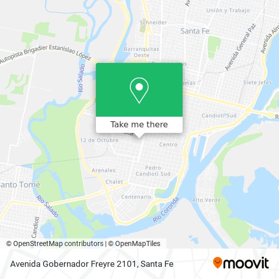 Mapa de Avenida Gobernador Freyre 2101