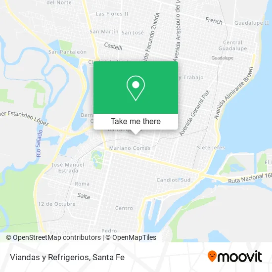 Mapa de Viandas y Refrigerios