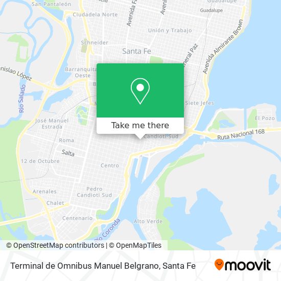 Terminal de Omnibus Manuel Belgrano map