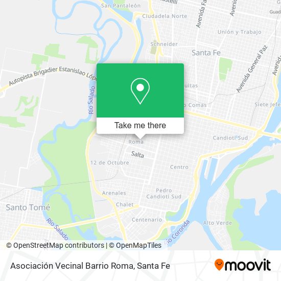 Mapa de Asociación Vecinal Barrio Roma