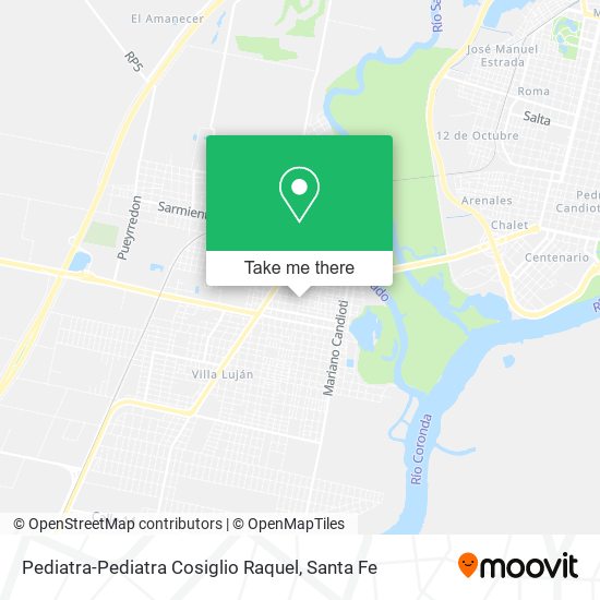 Mapa de Pediatra-Pediatra Cosiglio Raquel