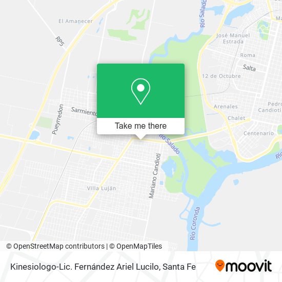 Kinesiologo-Lic. Fernández Ariel Lucilo map