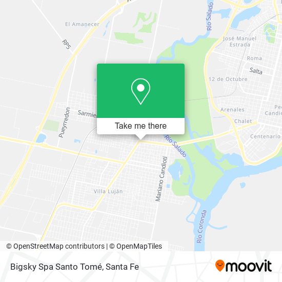 Bigsky Spa Santo Tomé map