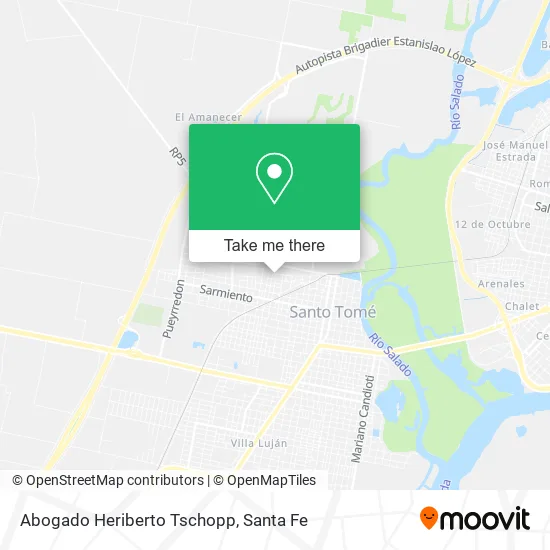 Abogado Heriberto Tschopp map