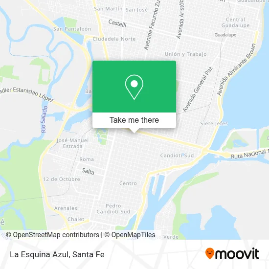 La Esquina Azul map