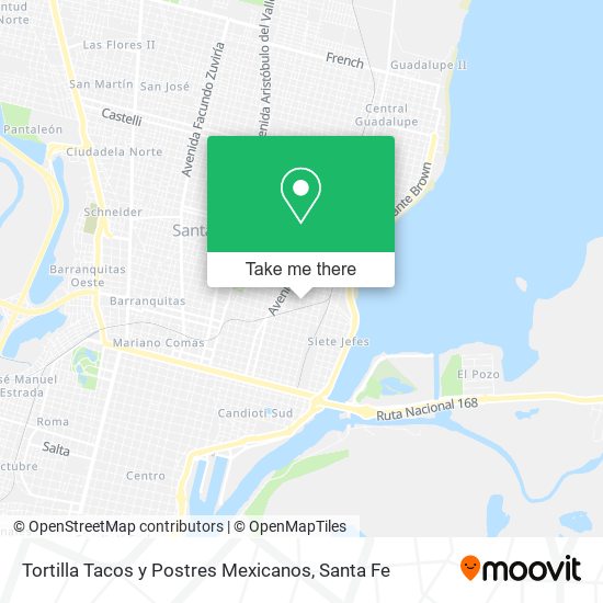 Mapa de Tortilla Tacos y Postres Mexicanos