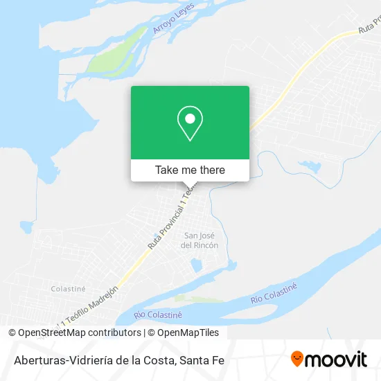 Aberturas-Vidriería de la Costa map