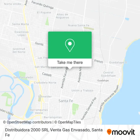 Distribuidora 2000 SRL Venta Gas Envasado map