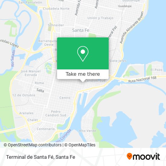 Mapa de Terminal de Santa Fé
