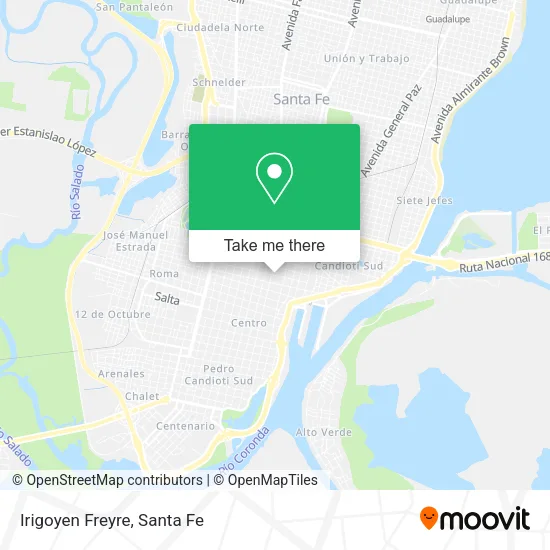 Irigoyen Freyre map