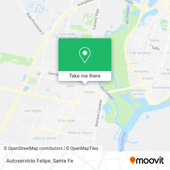 Autoservicio Felipe map