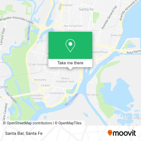 Santa Bar map