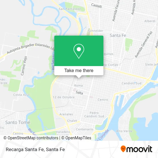 Recarga Santa Fe map