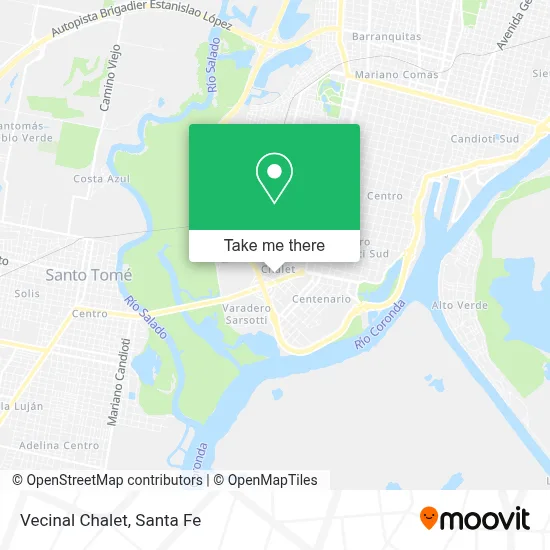 Vecinal Chalet map