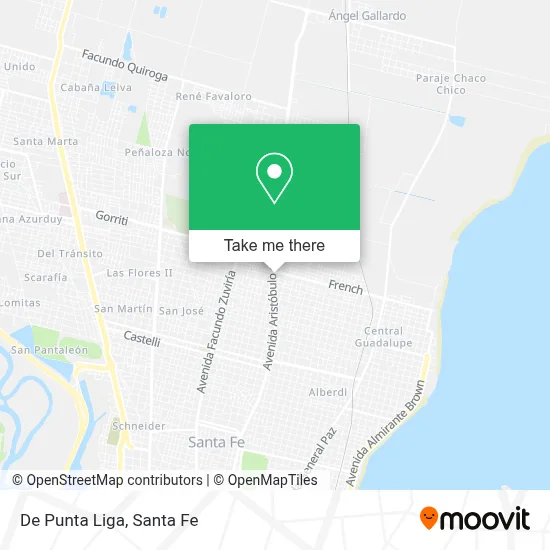 De Punta Liga map