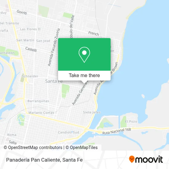 Panadería Pan Caliente map