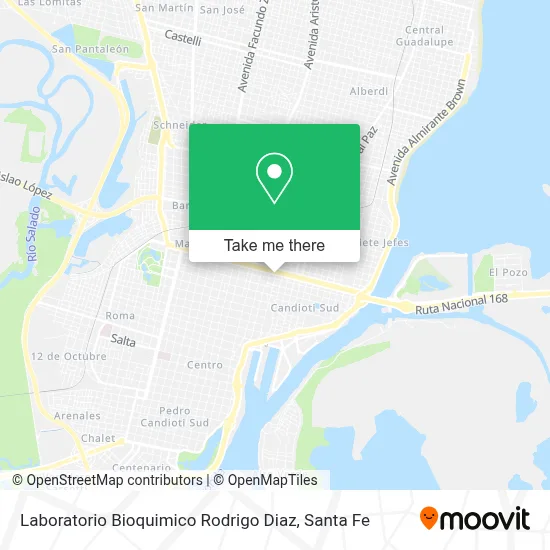 Laboratorio Bioquimico Rodrigo Diaz map
