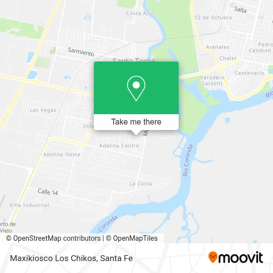 Maxikiosco Los Chikos map
