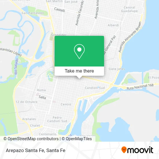 Arepazo Santa Fe map