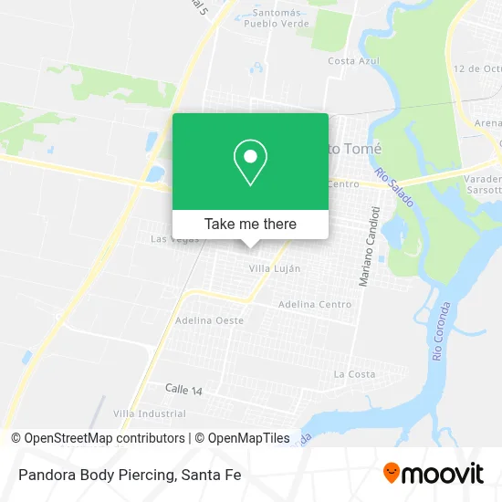 Pandora Body Piercing map