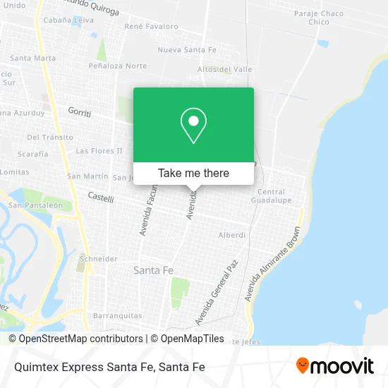 Quimtex Express Santa Fe map