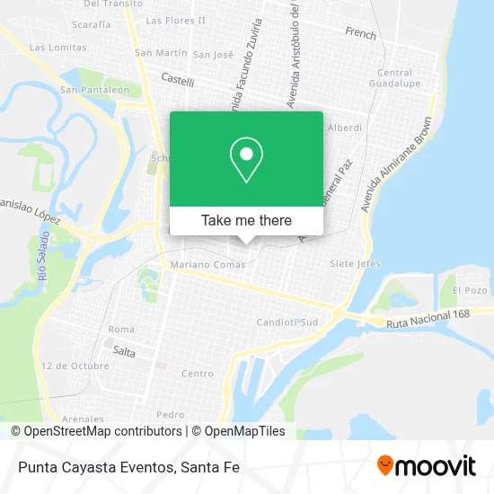 Punta Cayasta Eventos map