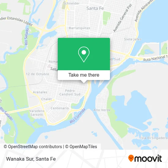 Wanaka Sur map