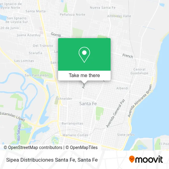 Sipea Distribuciones Santa Fe map