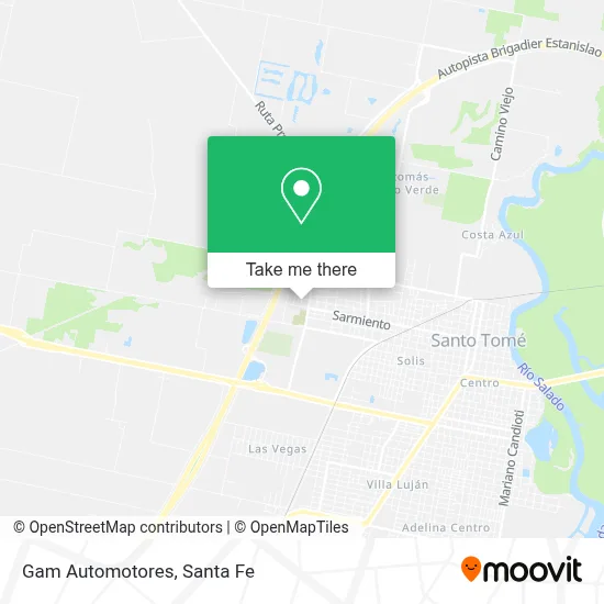Gam Automotores map