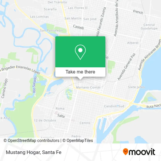 Mustang Hogar map