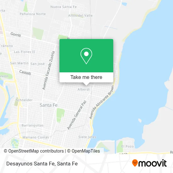 Desayunos Santa Fe map