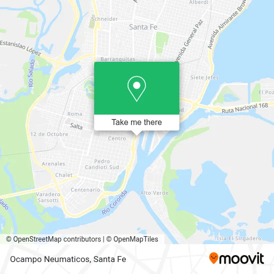Ocampo Neumaticos map