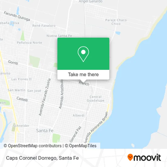 Caps Coronel Dorrego map