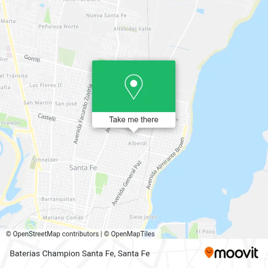 Baterias Champion Santa Fe map