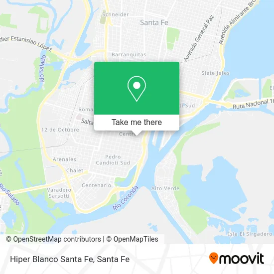 Hiper Blanco Santa Fe map