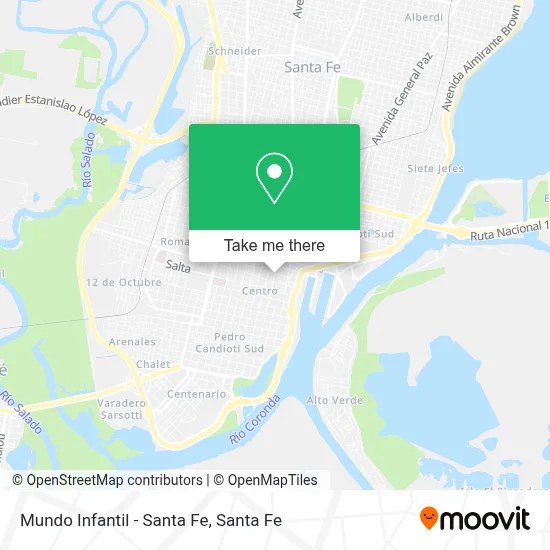 Mundo Infantil - Santa Fe map