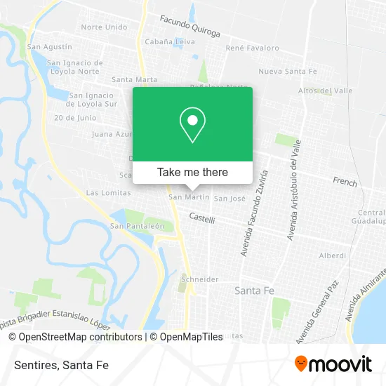 Sentires map