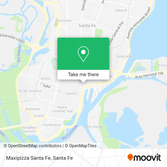 Maxipizza Santa Fe map