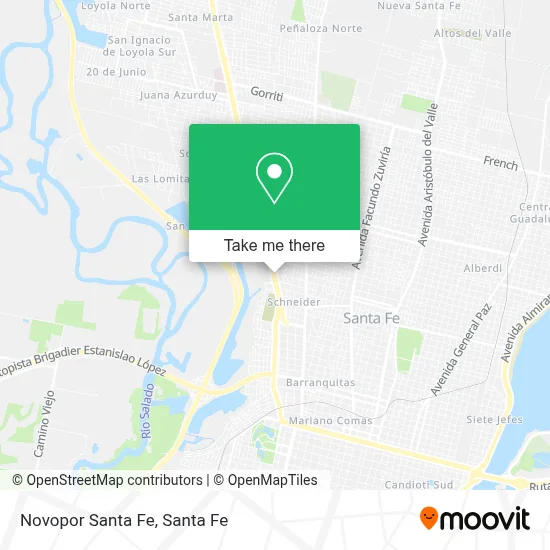 Novopor Santa Fe map